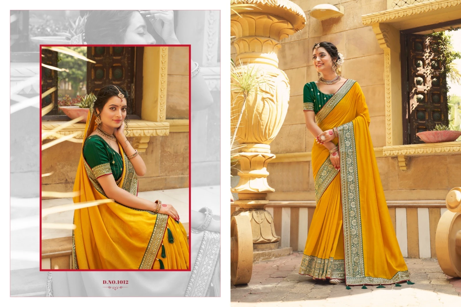 Suma Designer Manyta Vichitra Blooming Wholesale Fancy Sarees Catalog — Wholesale Sarees, MPA wholesale from Surat - Gallery Image 4